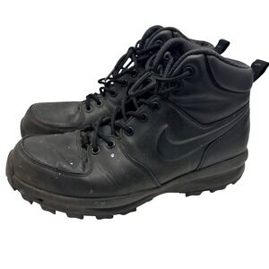 Nike ACG Manoa Boots Mens 9 Black Leather Hiking High Top 454350-003 Gorpcore